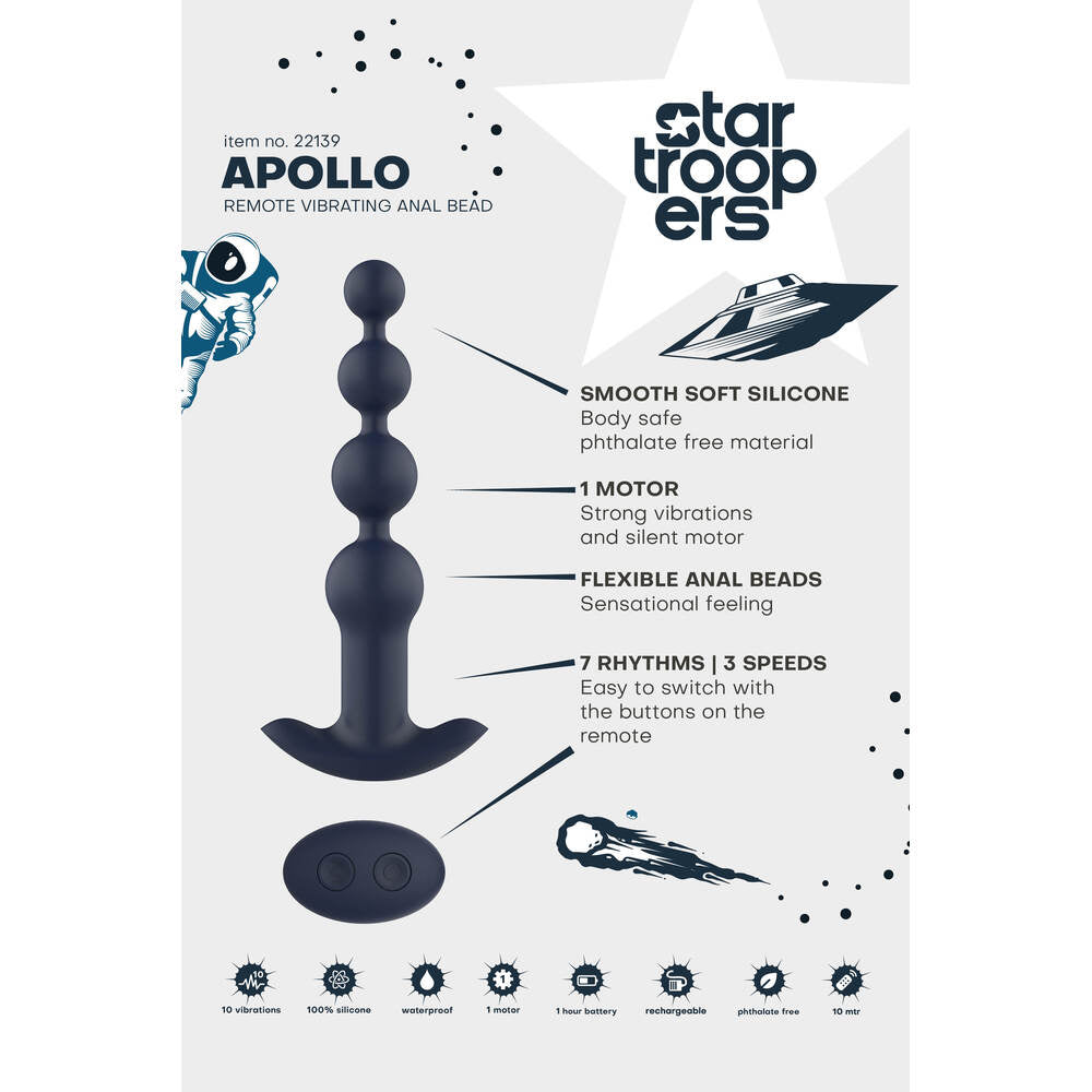 Startroopers Apollo Remote Vibrating Anal Beads