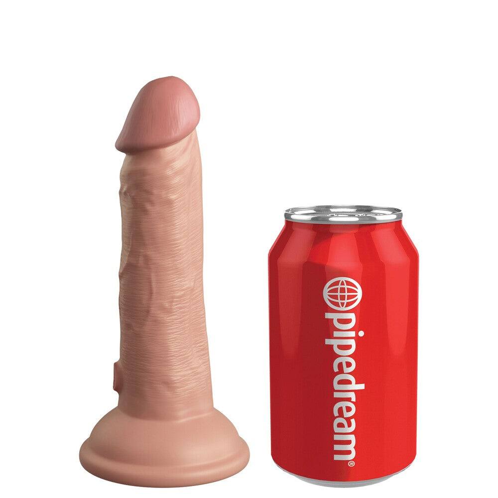 King Cock Elite 6 Inch Dual Density Vibrating Cock Flesh Pink