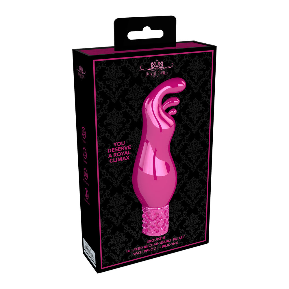 Royal Gems Exquisite Rechargeable Silicone Bullet Pink