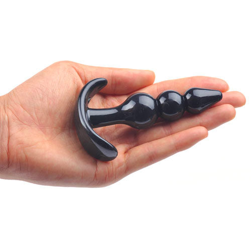 Small Black Beaded Anal Plug