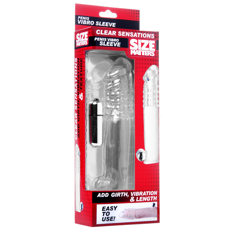 Size Matters Clear Vibrating Penis Sleeve